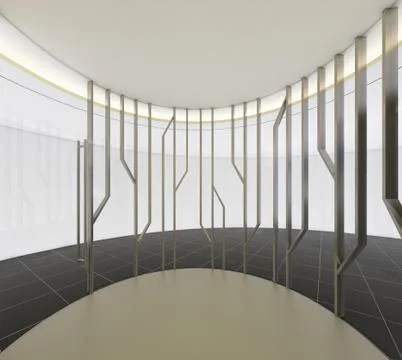 Modern Empty Room, 3d render interior design, mock up illustration Stockillustratie