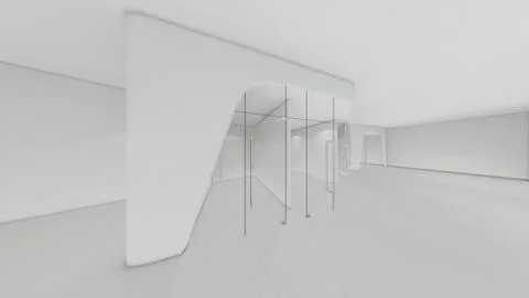 Modern Empty Room, 3d render interior design, mock up illustration 스톡 일러스트