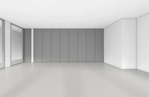 Modern Empty Room, 3d render interior design, mock up illustration Stockillustratie