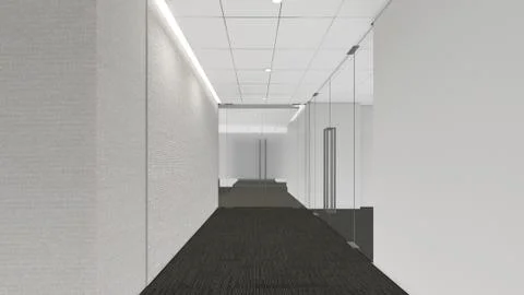 Modern Empty Room, 3d render interior design, mock up illustration Illustrazione stock