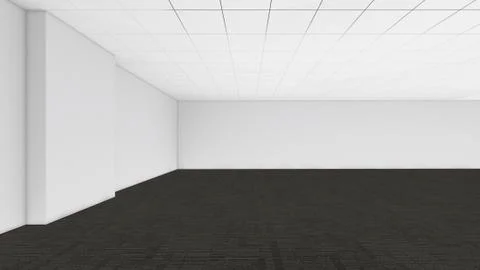 Modern Empty Room, 3d render interior design, mock up illustration Illustrazione stock