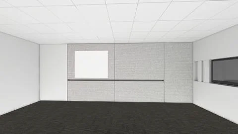 Modern Empty Room, 3d render interior design, mock up illustration Stock Illustration