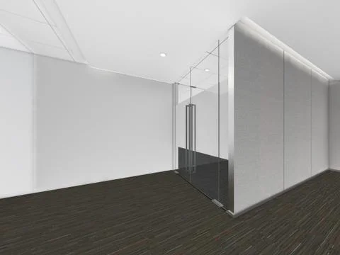 Modern Empty Room, 3d render interior design, mock up illustration Stockillustratie