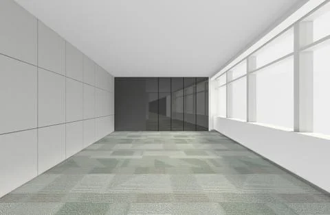 Modern Empty Room, 3d render interior design, mock up illustration Illustrazione stock