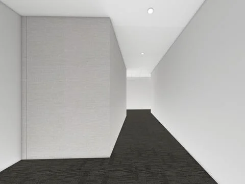 Modern Empty Room, 3d render interior design, mock up illustration Illustrazione stock