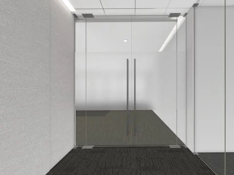 Modern Empty Room, 3d render interior design, mock up illustration Stock Illustration