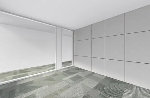 Modern Empty Room, 3d render interior design, mock up illustration Illustrazione stock