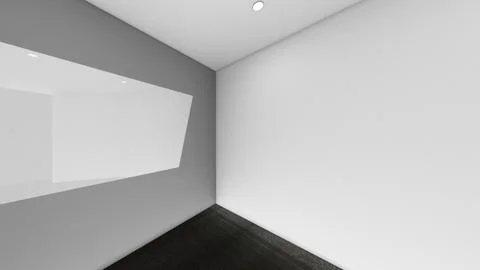 Modern Empty Room, 3d render interior design, mock up illustration Stockillustratie