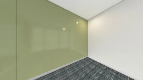 Modern Empty Room, 3d render interior design, mock up illustration Stockillustratie