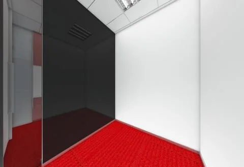 Modern Empty Room, 3d render interior design, mock up illustration Illustrazione stock