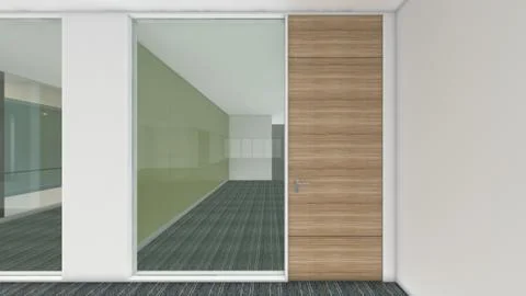 Modern Empty Room, 3d render interior design, mock up illustration Stock Illustration