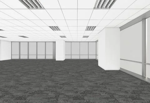 Modern Empty Room, 3d render interior design, mock up illustration Illustrazione stock