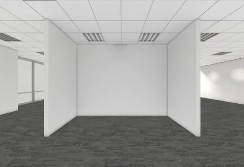 Modern Empty Room, 3d render interior design, mock up illustration Illustrazione stock