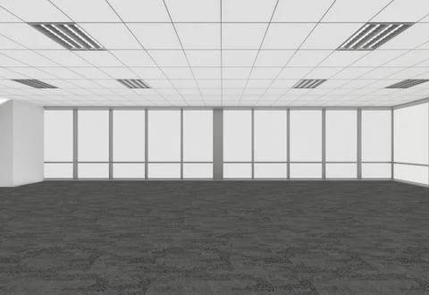 Modern Empty Room, 3d render interior design, mock up illustration Stock Illustration