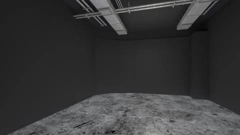 Modern Empty Room, 3d render interior design, mock up illustration Stock Illustration