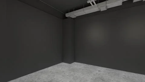 Modern Empty Room, 3d render interior design, mock up illustration Stockillustratie