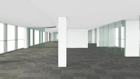 Modern Empty Room, 3d render interior design, mock up illustration 스톡 일러스트