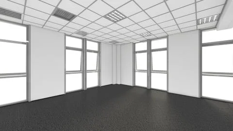 Modern Empty Room, 3d render interior design, mock up illustration Stockillustratie
