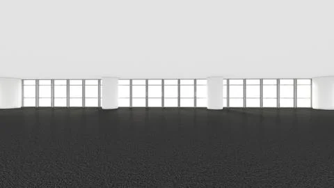 Modern Empty Room, 3d render interior design, mock up illustration Illustrazione stock