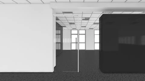 Modern Empty Room, 3d render interior design, mock up illustration Illustrazione stock