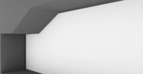 Modern Empty Room, 3d render interior design, mock up illustration Stockillustratie