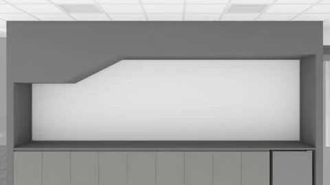 Modern Empty Room, 3d render interior design, mock up illustration Illustrazione stock