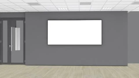 Modern Empty Room, 3d render interior design, mock up illustration Stock Illustration