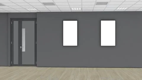 Modern Empty Room, 3d render interior design, mock up illustration Illustrazione stock
