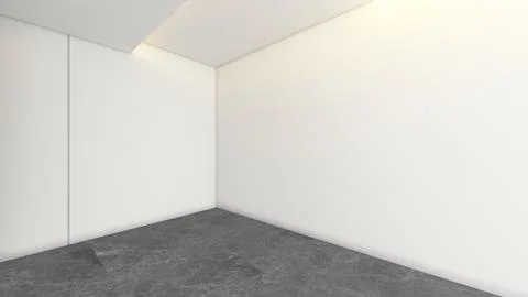 Modern Empty Room, 3d render interior design, mock up illustration Stock Illustration