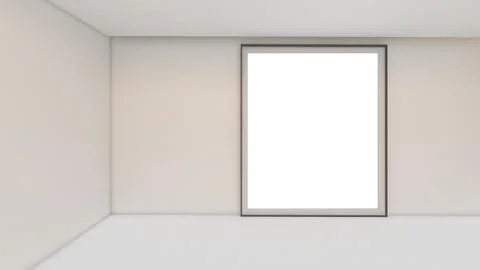 Modern Empty Room, 3d render interior design, mock up illustration Illustrazione stock