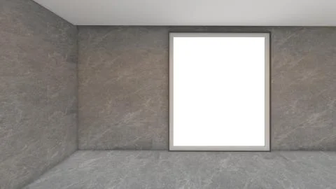 Modern Empty Room, 3d render interior design, mock up illustration Illustrazione stock