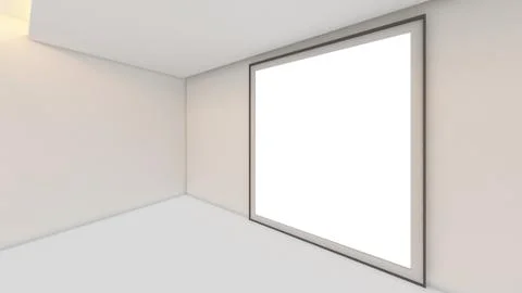 Modern Empty Room, 3d render interior design, mock up illustration Illustrazione stock