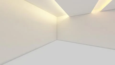 Modern Empty Room, 3d render interior design, mock up illustration Stock Illustration