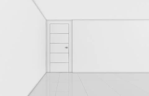 Modern Empty Room, 3d render interior design, mock up illustration 스톡 일러스트