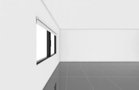 Modern Empty Room, 3d render interior design, mock up illustration Illustrazione stock