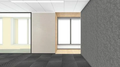 Modern Empty Room, 3d render interior design, mock up illustration Illustrazione stock