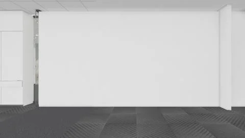 Modern Empty Room, 3d render interior design, mock up illustration Stock Illustration