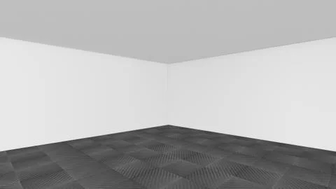 Modern Empty Room, 3d render interior design, mock up illustration Stock Illustration