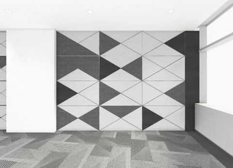 Modern Empty Room, 3d render interior design, mock up illustration 스톡 일러스트