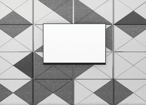 Modern Empty Room, 3d render interior design, mock up illustration Stock Illustration