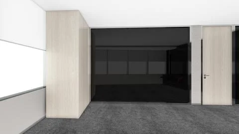 Modern Empty Room, 3d render interior design, mock up illustration Stockillustratie