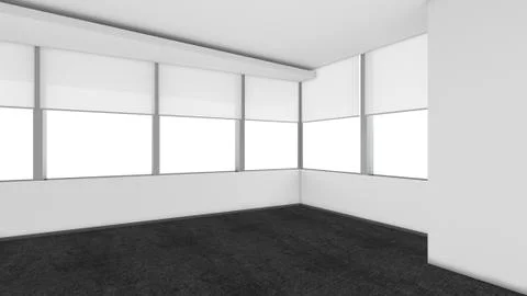 Modern Empty Room, 3d render interior design, mock up illustration Stock Illustration