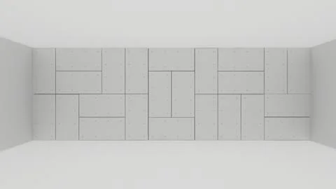 Modern Empty Room, 3d render interior design, mock up illustration Stock Illustration