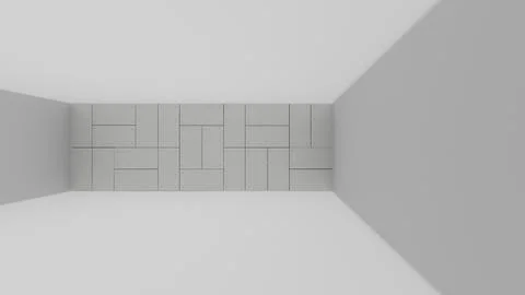 Modern Empty Room, 3d render interior design, mock up illustration Illustrazione stock