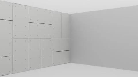 Modern Empty Room, 3d render interior design, mock up illustration Stock Illustration