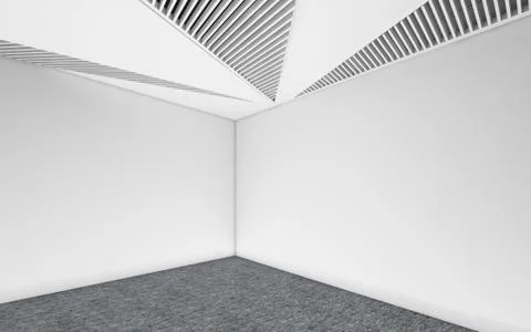 Modern Empty Room, 3d render interior design, mock up illustration Stockillustratie