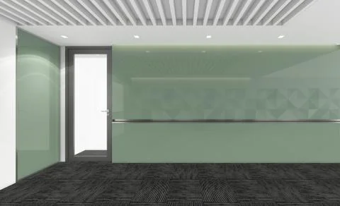 Modern Empty Room, 3d render interior design, mock up illustration Stock Illustration