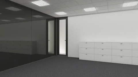 Modern Empty Room, 3d render interior design, mock up illustration Illustrazione stock