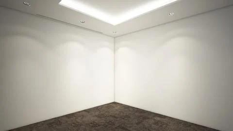 Modern Empty Room, 3d render interior design, mock up illustration Stockillustratie
