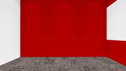 Modern Empty Room, 3d render interior design, mock up illustration Stockillustratie